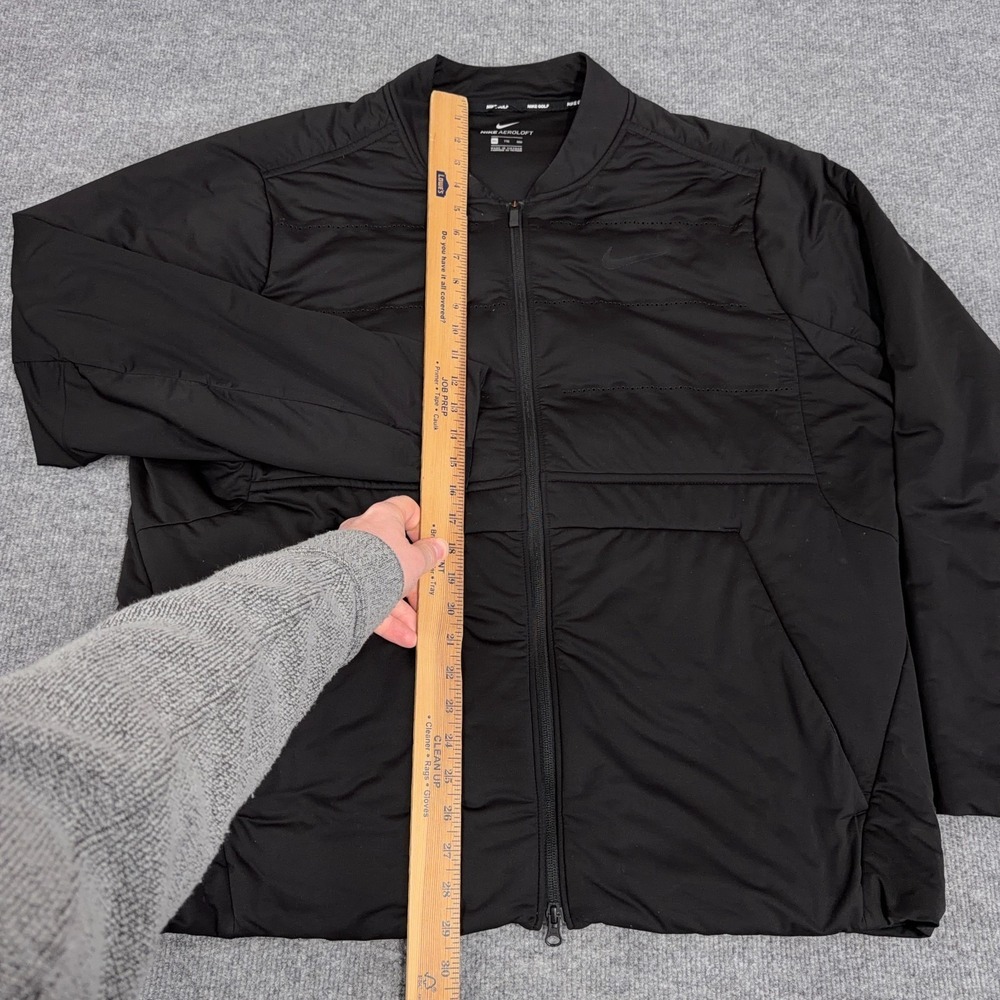 Nike‎ Golf Jacket Men 2XL Black Full Zip Aeroloft Puffer Performance Pockets - Picture 5 of 10